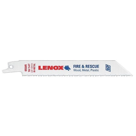 Lenox 6 in L x 10/14 TPI Reciprocating Saw Blade, 5 PK 20374650R5