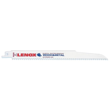 Lenox 9 in L x 6 TPI Reciprocating Saw Blade, 25 PK 20558B956R