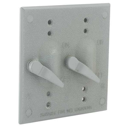 Bell Outdoor Weatherproof Cover, Switch Box Type, 2 Gang, Toggle Cover Type 5124-0