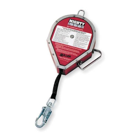 Miller Self Retracting Lifeline, 50 ft., Red RL50P-Z7/50FT