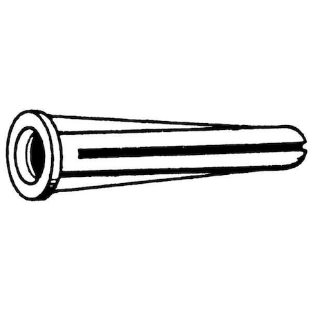 Zoro Select Screw Anchor, 1" L, Plastic, 20000 PK TLB101232G20M