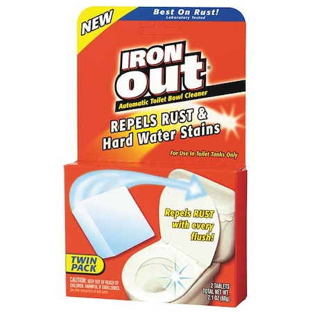 Iron Out Toilet Bowl Cleaner, 2.1 oz, PK2 AT12T