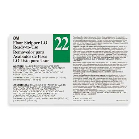 Tolco Secondary Label, Black, Green/White, PK12 340422