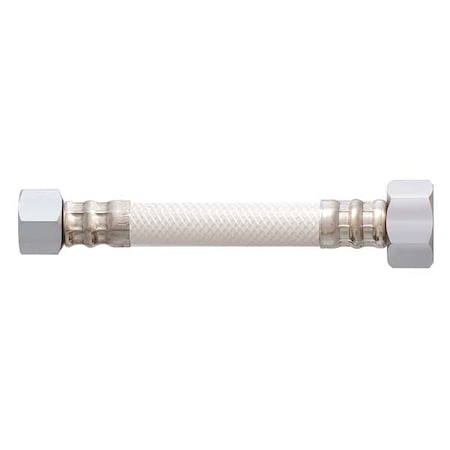 Zoro Select Braided Connector, 1/2 COMPx1/2 FIPx36 L 4YKA8