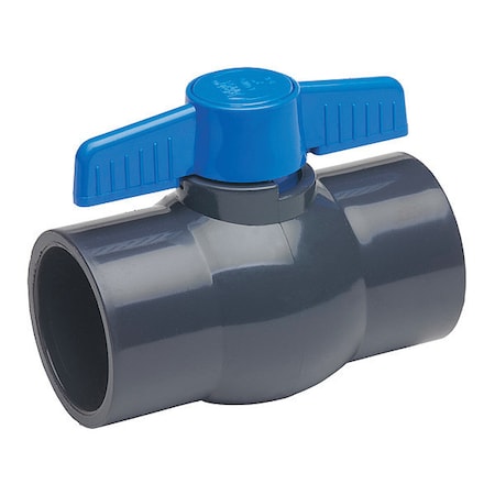Zoro Select 2" Socket PVC Ball Valve Inline 107-638-NPG