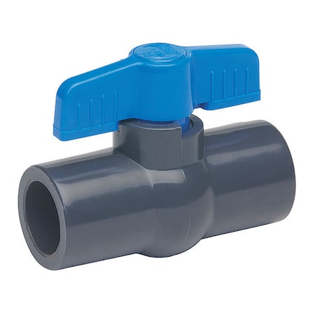 Zoro Select 1/2" Socket PVC Ball Valve Inline 107-633-NPG