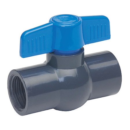 Zoro Select 1" FNPT PVC Ball Valve Inline 107-135-NPG