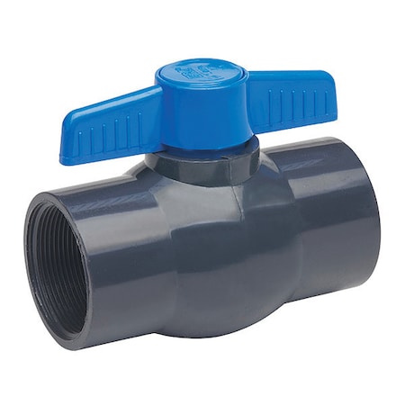 Zoro Select 2" FNPT PVC Ball Valve Inline 107-138-NPG