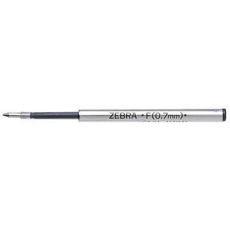 Zebra Pen Zebra Pen STEEL 7 Series F Refill Fine Point Ballpoint - Fine Point - Black Ink, PK2 85512