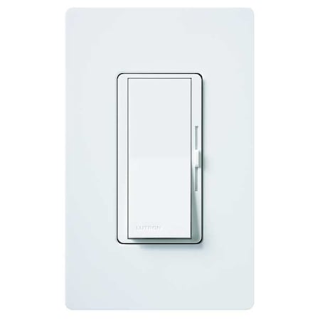 LUTRON Lighting Dimmer, Slide, 1-Pole/3-Way DVF-103P-WH