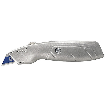 IRWIN Utility Knife, Manual Retracting, Utility, Multipurpose, Aluminum, 6 1/2 in L 2082101