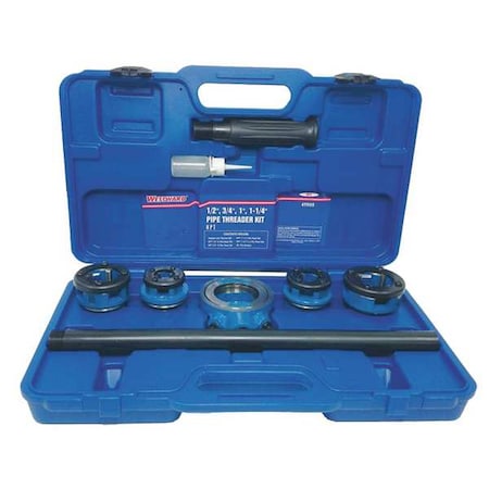 Westward Manual Pipe Threading Kit, 1/2 to 1-1/4In 4YR89