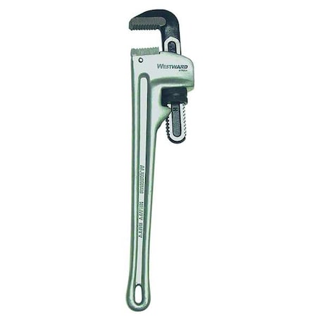 Westward Pipe Wrench, Straight , Aluminum, 24 in L, 3 in Jaw Capacity 4YR91