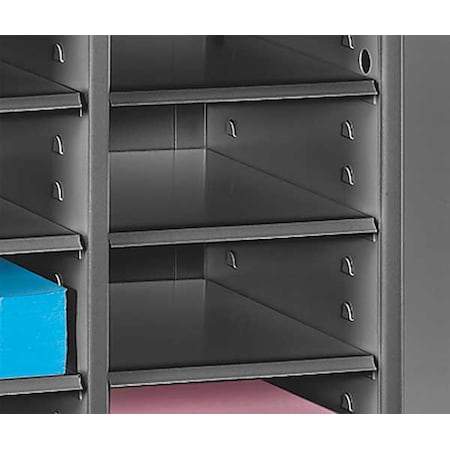 Tennsco Shelves, Letter Size, Black, PK5 4005BK