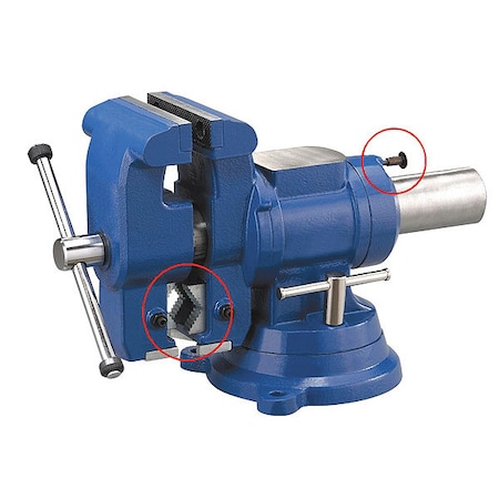 Westward 5" Standard Duty Combination Vise with Swivel Base 4YT10