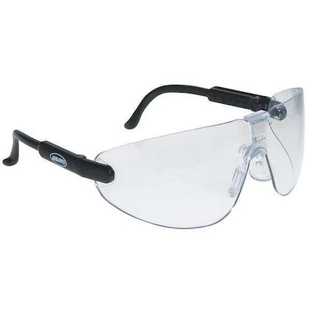 3M Safety Glasses, Lexa, Clear Anti-Fog Lens, Polycarbonate, Black Half-Frame, Wraparound 15152-00000-100
