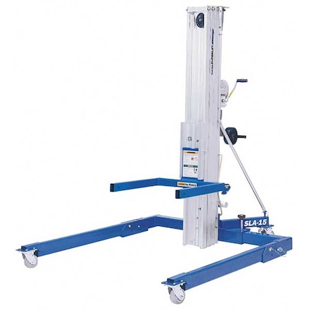 Genie General Purpose Manual Material Lift, 800 lb Load Capacity, Hand Winch Lift Control SLA-15 STR