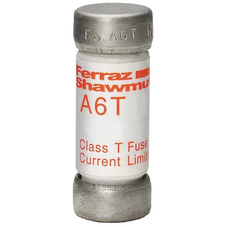 Mersen UL Class Fuse, T Class, Very Fast-Acting, 20A, 600V AC, Non-Indicating A6T20