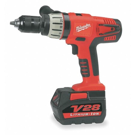 Milwaukee Tool Cordless Hammer Drill/Driver Kit, 28.0V 0724-24
