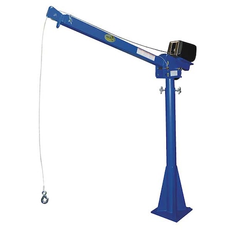 Vestil Davit Crane, 2,000 lb Capacity, 51.25 in to 87.25 in Reach, 59-1/2 in to 106-1/2 in Lift Range WTJ-20-4-AC