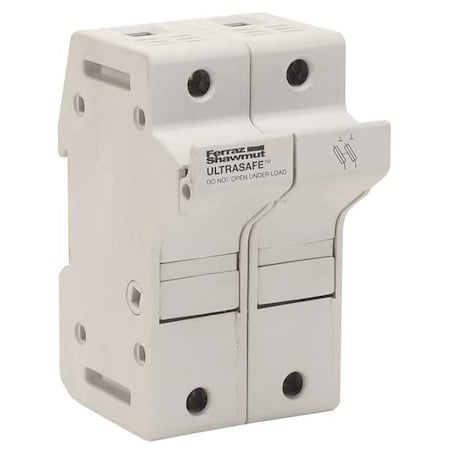 Mersen Finger Safe Fuse Block, J UL Class, 600V AC/DC Volt Rating, 2 Poles, Pressure Plate US6J2