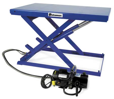 BISHAMON Scissor Lift Table, 1100 lb. Cap, 115V, 23-1/2"W, 40"L LX-50L