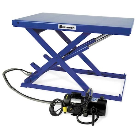 Bishamon Scissor Lift Table, 1100 lb. Cap, 115V, 23-1/2"W, 40"L LX-50L