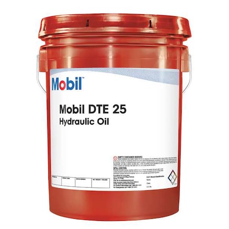 Mobil 5 gal Pail, Hydraulic Oil, 46 ISO Viscosity, 20 SAE 105433