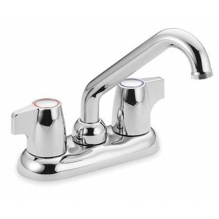 MOEN Dual Handle 4" Mount, 2 Hole Low Arc Laundry Sink Faucet, Chrome plated 74998