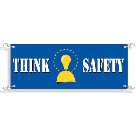 Brady Safety Banner, 48 in H x, 120 in W, Polyethylene 50902