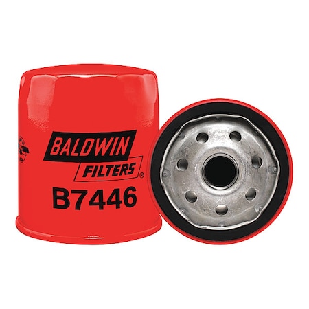Baldwin Filters Oil Fltr, Spin-On, 3-1/2"x2-29/32"x3-1/2" B7446
