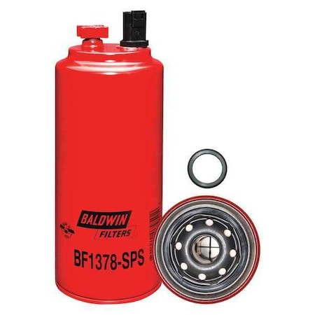 Baldwin Filters Fuel Filter, 10-1/32x3-23/32x10-1/32 In BF1378-SPS