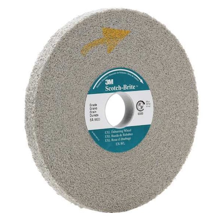 Scotch-Brite Convolute Wheel, Deburring, 6x1/2x1, MED 7000046060