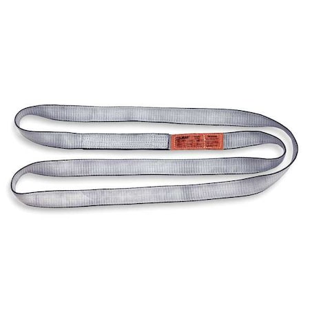 LIFT-ALL Web Sling, Endless, 4 ft L, 1 in W, Tuff-Edge Polyester, Silver EN1801TX4