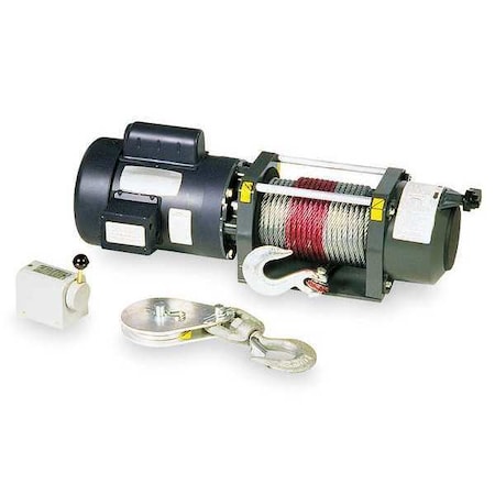 Dayton Electric Winch, 1HP, 115VAC 4ZY95