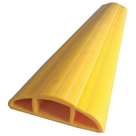 POWER FIRST Cable Protector, 3 Channels, Yellow, 25ft.L 4CEH7