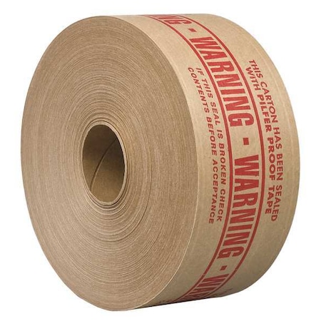 Tapecase Carton Tape, Paper, Brown/Red, 3Inx450Ft 15C804
