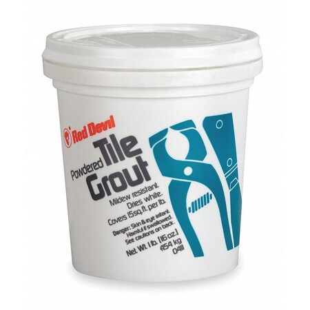 Red Devil Tile Grout, 1 lb., White 0411