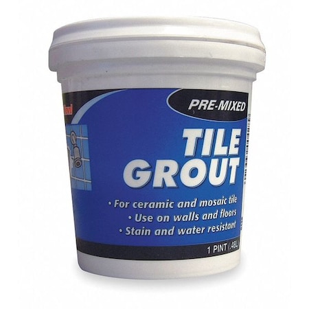 Red Devil Pre-Mixed Tile Grout Paste, 1 pt., Pail, White 0428