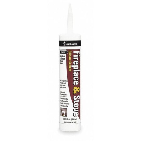 Red Devil Fireplace and Stove Repair Sealant, 10.1 oz., Black 0466