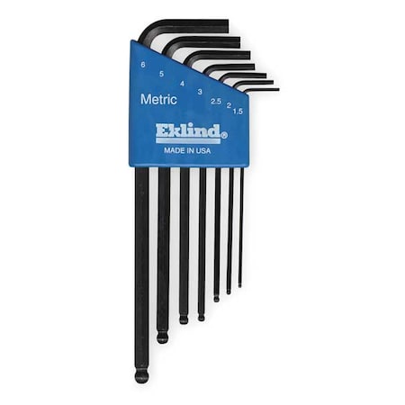 Eklind 7 Piece Metric L-Shape Hex Key Set, 13607 13607