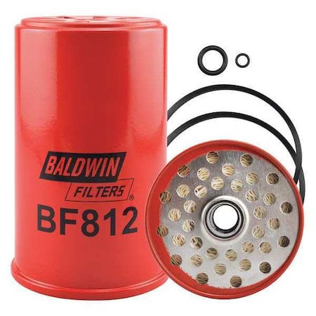 Baldwin Filters Fuel Filter, 5-13/32x3-15/32x5-13/32 In BF812