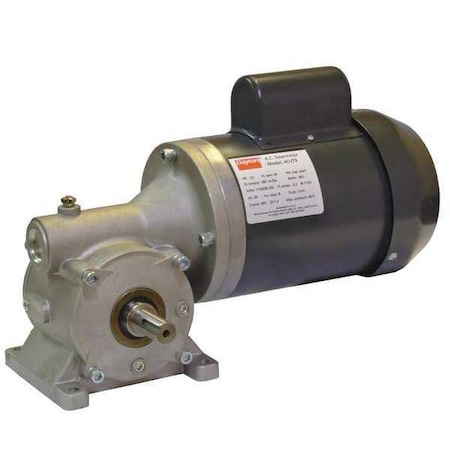 Dayton AC Gearmotor, 254 in-lb Max. Torque, 100 RPM Nameplate RPM, 115/208-230V AC Voltage, 1 Phase 4CVU5