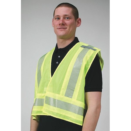 Condor Vest, Public Safety, Polyester, Lime, 3XL 4CWF1