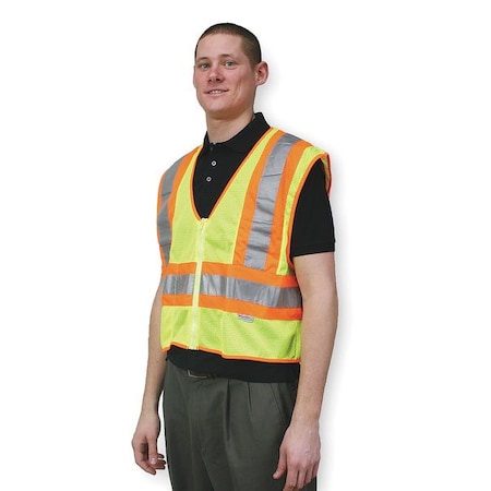 Condor 4XL Class 2 High Visibility Vest, Lime 4CWC6