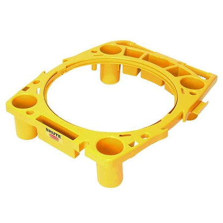 Rubbermaid Commercial BRUTE 44 gal Rim Caddy, Yellow, Resin, 26 1/2 in W/Dia FG9W8700YEL