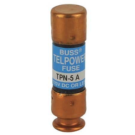 Eaton Bussmann Telecom Protection Fuse, TPN Series, 5A, Fast-Acting, Not Rated, Cylindrical TPN-5