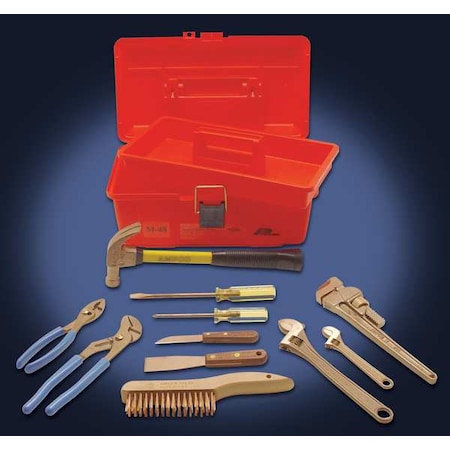 Ampco Safety Tools Hazmat Nonsparking Tool Set, 11 pc. M-48