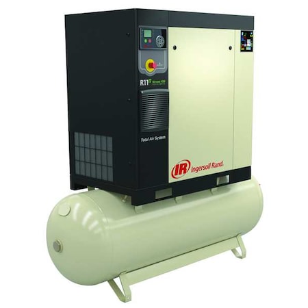 Ingersoll-Rand Rotary Screw Air Compressor, Horiz, 15 hp R11I-A135-TAS/120-460-3