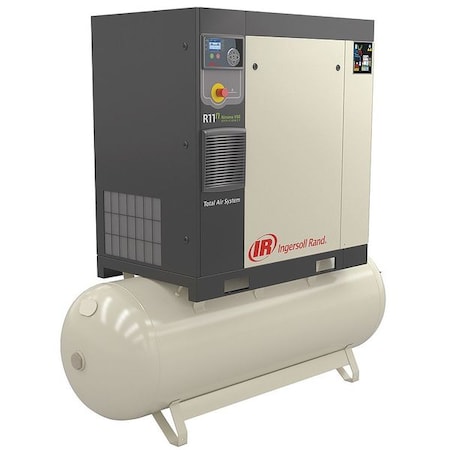 Ingersoll-Rand Rotary Screw Air Compressor, 7 1/2hp, Horz R5.5I-A135-TAS/80-200-3